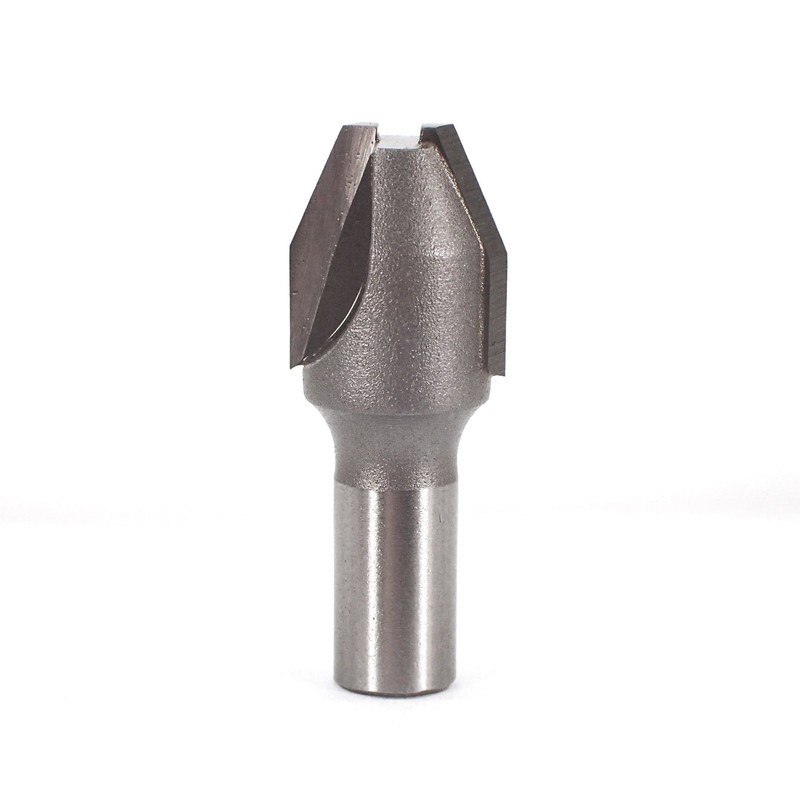 22-1/2-Degree Combination Flush or Bevel Laminate Trim Router Bit - 1/4" SH 7/16" CD 1/2" CL - Overall Length:1-1/8"
